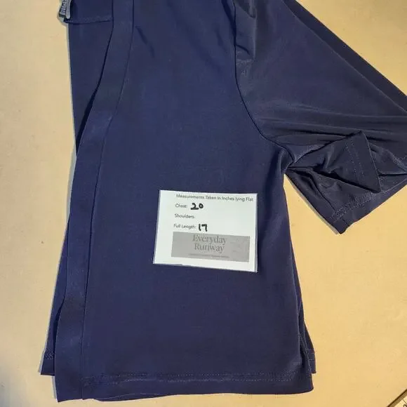 VTG R&M Richards Navy Blue Shrug Jacket Size 12 Stretch Knit Y2K - Picture 7 of 7